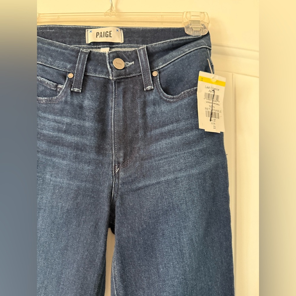 PAIGE Dark Blue Straight Leg Jeans - Picture 6 of 6